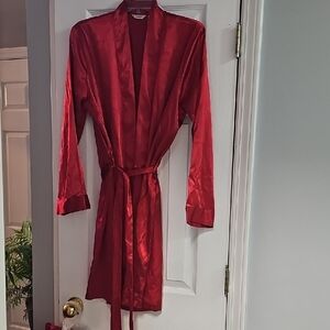 Adonna Classic Red Satin Robe